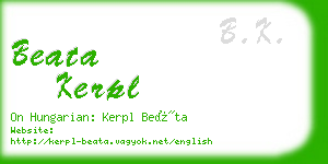 beata kerpl business card